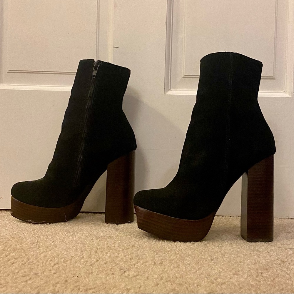 Jeffrey Campbell for Free People Suede Booties